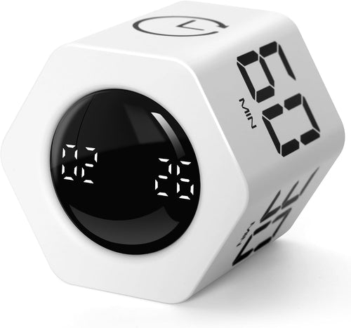 Productivity Timer, 1, 5, 10, 30, 60 Minute Presets, Desk Cube Timer