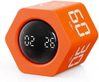 FocusCube Timer, 1/5/10/30/60 Min Presets, Countdown & Stopwatch, Cube Design, LED Display, USB Rechargeable