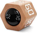 FocusCube Timer, 1/5/10/30/60 Min Presets, Countdown & Stopwatch, Cube Design, LED Display, USB Rechargeable