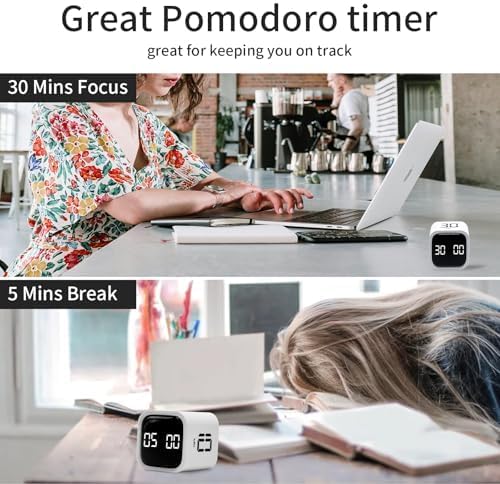 Rotating Productivity Timer 5/10/30/60Min, Flip Timer, ADHD Tool