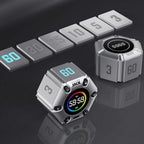 Pomodoro Timer - Productivity Cube, Visual Focus Timer, Mute & Vibration & Adjustable Sound Alert, for Office, ADHD, Study, Work, 3/5/10/25/30/60Min & Custom Countdown - Silver