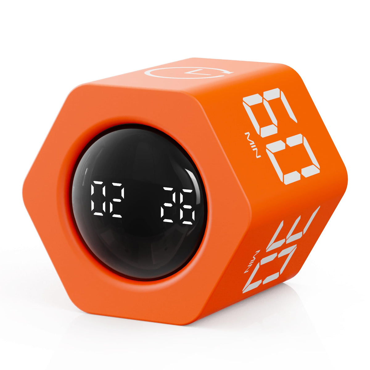 FocusCube Timer, 1/5/10/30/60 Min Presets, Countdown & Stopwatch, Cube Design, LED Display, USB Rechargeable